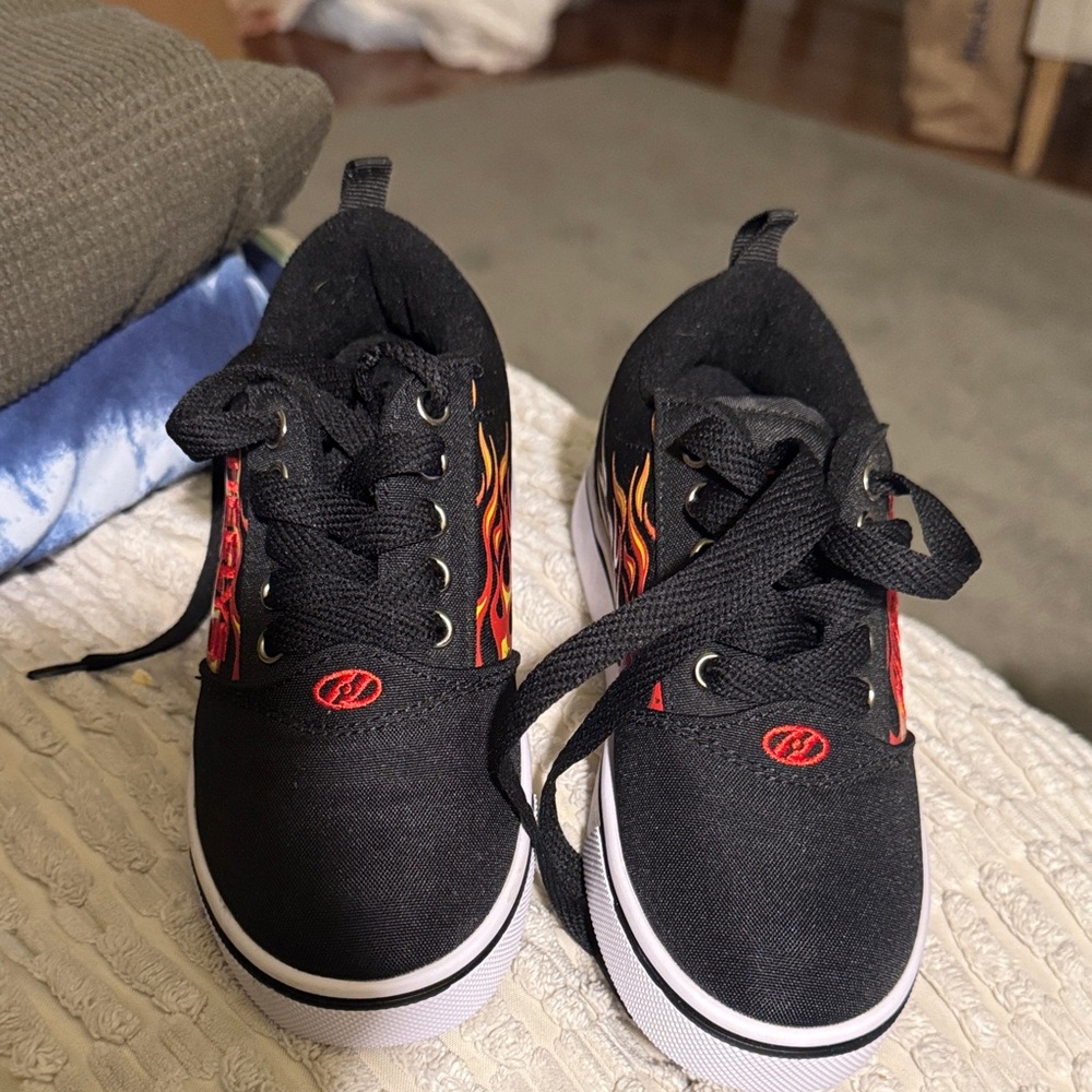 Heelys Black and Red Flame Sneakers for Kids
